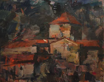 Artwork by Getman Topuria, 1971, Oil on Cardboard