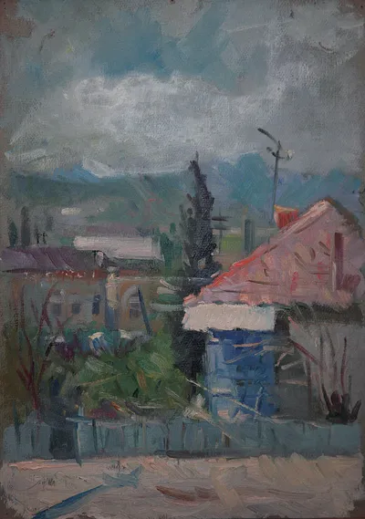 Artwork by Getman Topuria, 1990, Pastel on Paper