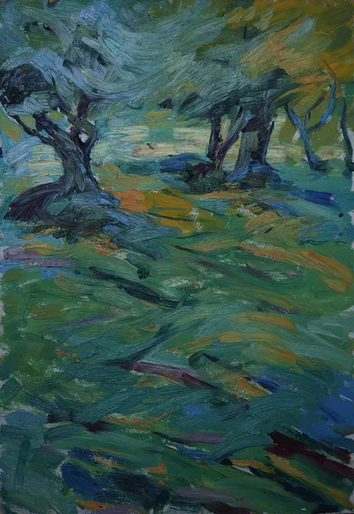 Artwork by Getman Topuria, 1986, Watercolor