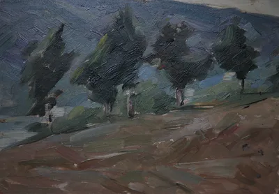 Artwork by Getman Topuria, 1976, Oil on Cardboard