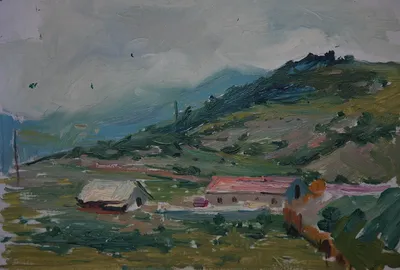 Artwork by Getman Topuria, 1975, Oil on Cardboard