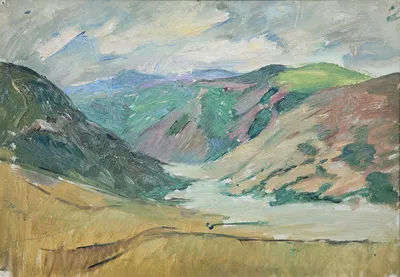 Artwork by Getman Topuria, 1999, Oil on Cardboard