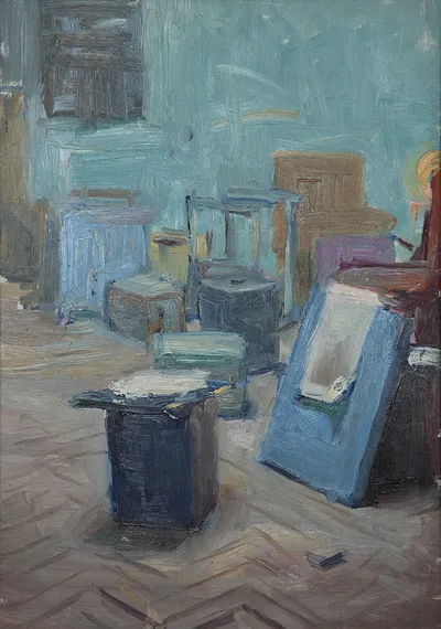 Artwork by Getman Topuria, 1975, Oil on Cardboard