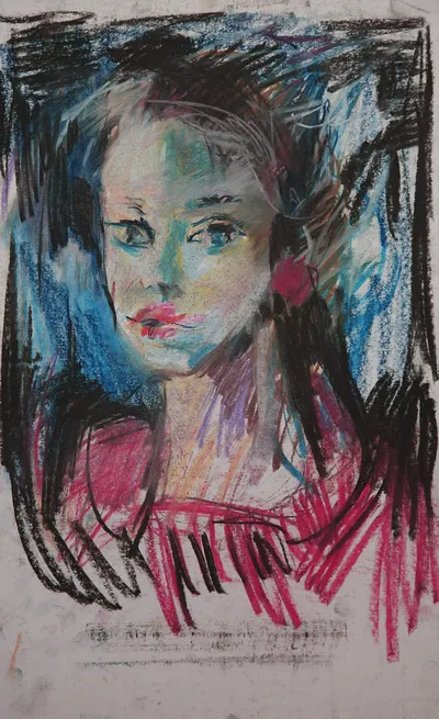 Artwork by Getman Topuria, 1999, Pastel on Paper