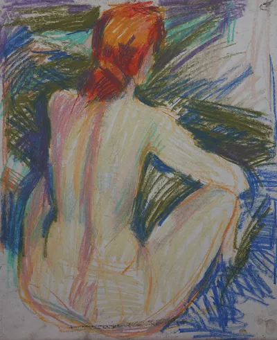 Artwork by Getman Topuria, 1993, Oil on Cardboard