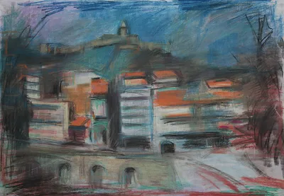 Artwork by Getman Topuria, 2001, Oil on Cardboard