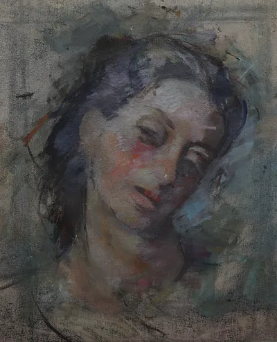 Artwork by Getman Topuria, 1992, Pastel on Paper