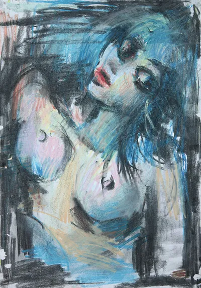 Artwork by Getman Topuria, 1973, Pastel on Paper