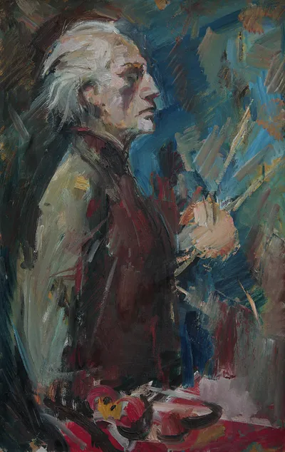 Artwork by Getman Topuria, 1979, Oil on Cardboard